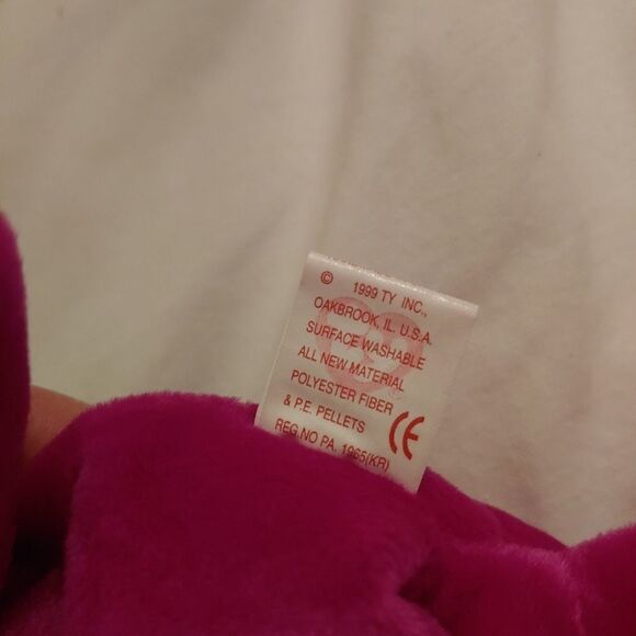 Ty Beanie Baby 9" MILLENIUM Purple Bear DOB: January 1, 1999 - Picture 5 of 8